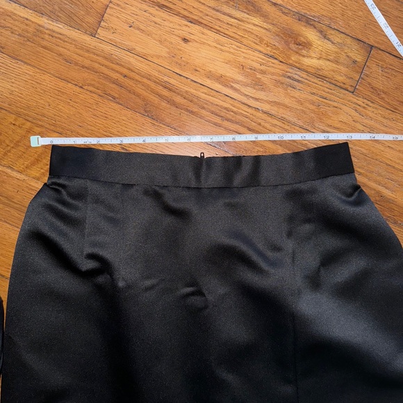 Alex Evenings Poly Satin long black slit skirt Gorgeous! EUC - Picture 6 of 8